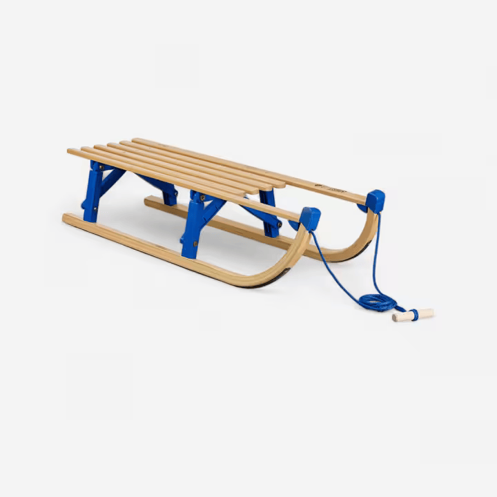 Luge en bois bleu 1
